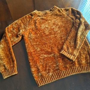 Zara Caramel velvety knit sweater Size S